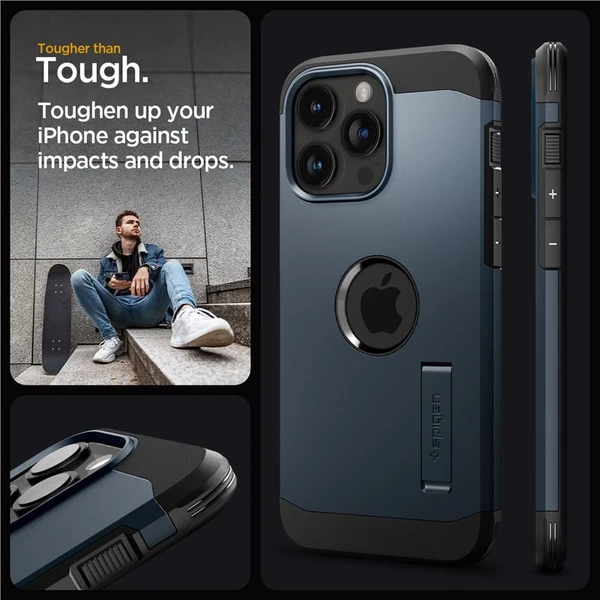 Spigen Tough Armor MagFit kryt iPhone 15 Pro Max modrý - Puzdra - Obrázok 5NU8000601