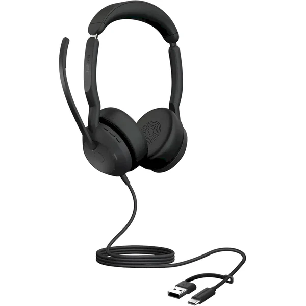 Jabra Evolve2 50 USB-C/A UC Stereo slúchadlá čierna - Slúchadlá - Obrázok 5P4J000K01