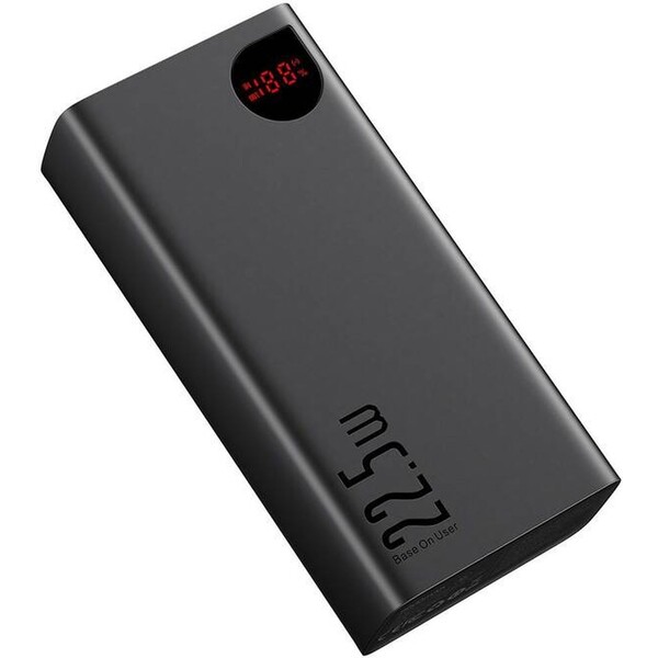 Baseus Power banka Adaman 40000 mAh 22,5 W 3x USB-A/micro USB/USB-C čierna