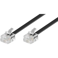 PremiumCord RJ11/RJ11 telefónny kábel 10m čierny - Káble a redukcie
