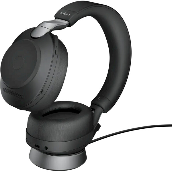 E-shop Jabra Evolve2 85 Link380/390c UC Stereo bezdrôtové slúchadlá so stojanom čierna