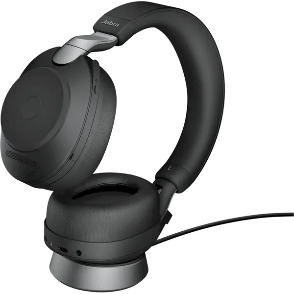Jabra Evolve2 85 Link380/390c UC Stereo bezdrôtové slúchadlá so stojanom čierna - Slúchadlá - Hlavný obrázok
