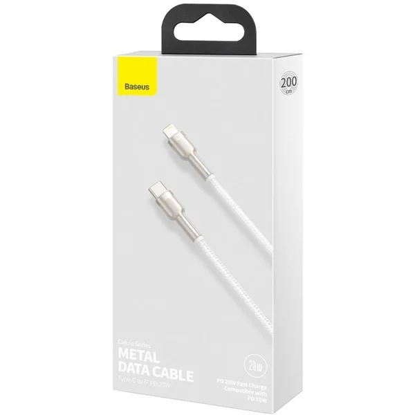 Baseus Cafule USB-C/Lightning napájací kábel 20W 2m biely - Káble a redukcie - Obrázok 5RKGF00101