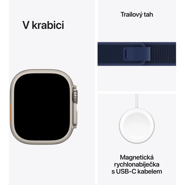 Apple Watch Ultra 2 (2024) 49mm Prírodný titán s námornícky modrým oceánskym remienkom - Inteligentné hodinky - Obrázok 5RQ7000K01
