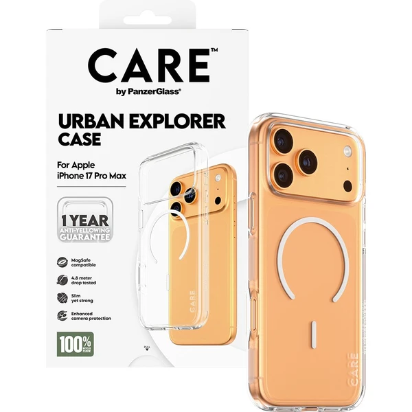 PanzerGlass® CARE Urban kryt s MagSafe Apple iPhone 17 Pro Max číry/biely - Puzdra - Obrázok 5SEH000K01