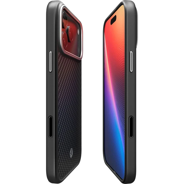 Spigen Enzo Aramid T kryt iPhone 17 Pro Max black/silver - Puzdra - Obrázok 5SJH000K01