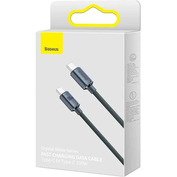 Baseus CAJY000601 Crystal Shine Series Dátový Kábel USB-C - USB-C 100W 1,2m Black - Káble - Obrázok 5SRL100501