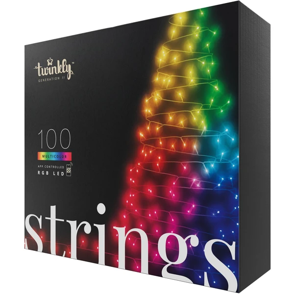 Twinkly Strings Multi-Color inteligentné žiarovky na stromček 100 ks 8m čierny kábel - Svietidlá - Hlavný obrázok