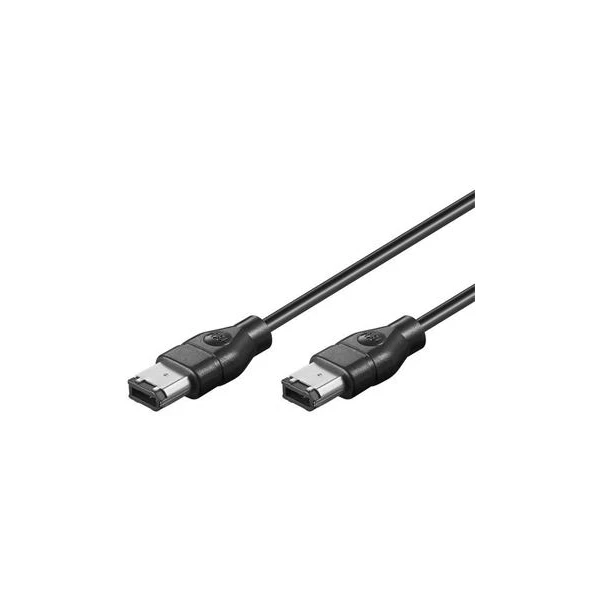 PremiumCord FireWire 6pin/FireWire 6pin kábel 2m čierny - Káble a redukcie - Hlavný obrázok