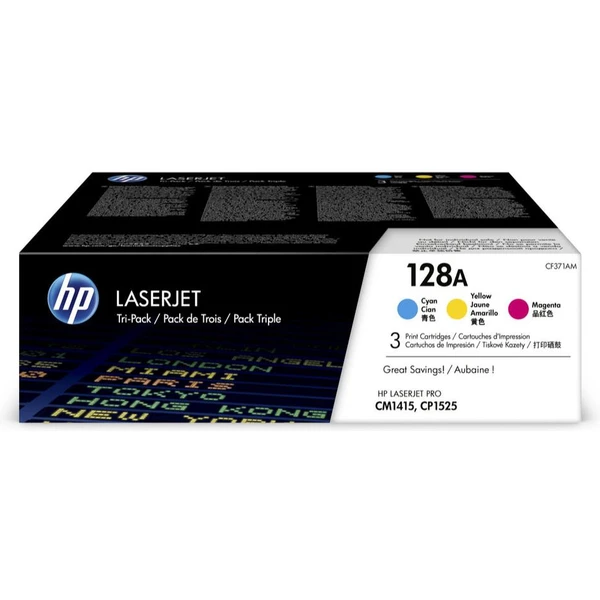 HP CF371AM č. 128 Viacfarebná originálna - Tonery - Hlavný obrázok