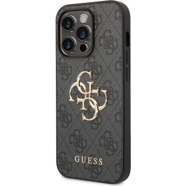 Guess PU 4G Metal Logo kryt iPhone 15 Pro Max sivý - Puzdra - Obrázok 5UK8000601