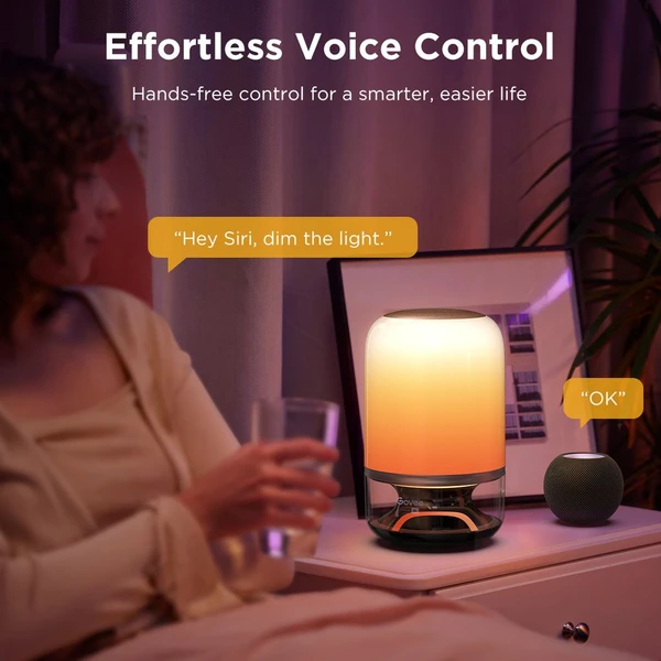 Govee Table Lamp 2 RGBW Akumulátorová lampa s reproduktorom - zvuk od JBL - Chytré lampičky - Obrázok 5V3L000K01