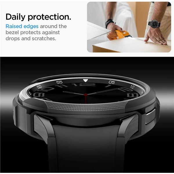 Spigen Liquid Air púzdro Samsung Galaxy Watch6 Classic 43mm matne čierne - Puzdra - Obrázok 5VV3000N01