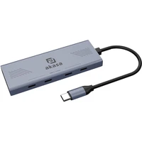 AKASA USB-C Hub 4v1 antracitový - USB huby