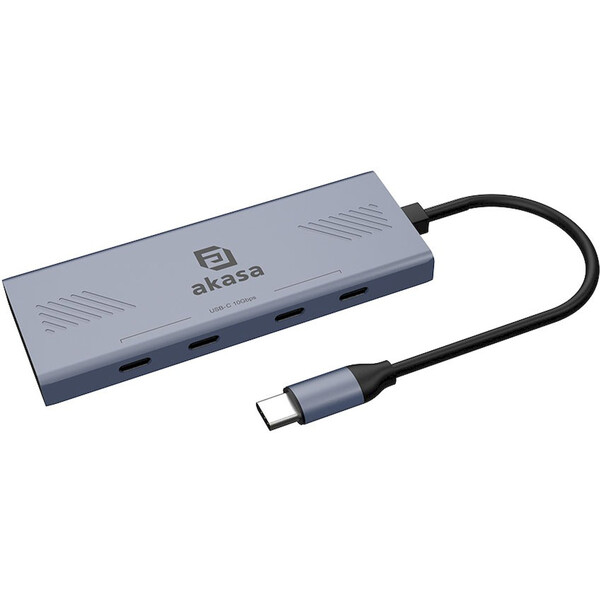 E-shop AKASA USB-C Hub 4v1 antracitový