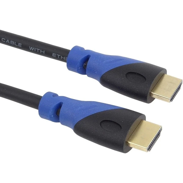 PremiumCord HDMI 2.0b/HDMI 2.0b kábel s ethernetom 4K 0,5m čierno-modrý - Káble a redukcie - Obrázok 5XRU000501