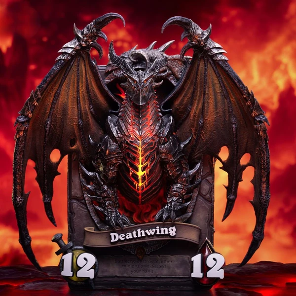 Soška HEX Collectibles Blizzard: Hearthstone - Deathwing 3D Art Frame - Sochy a sošky - Obrázok 5XWF000K01