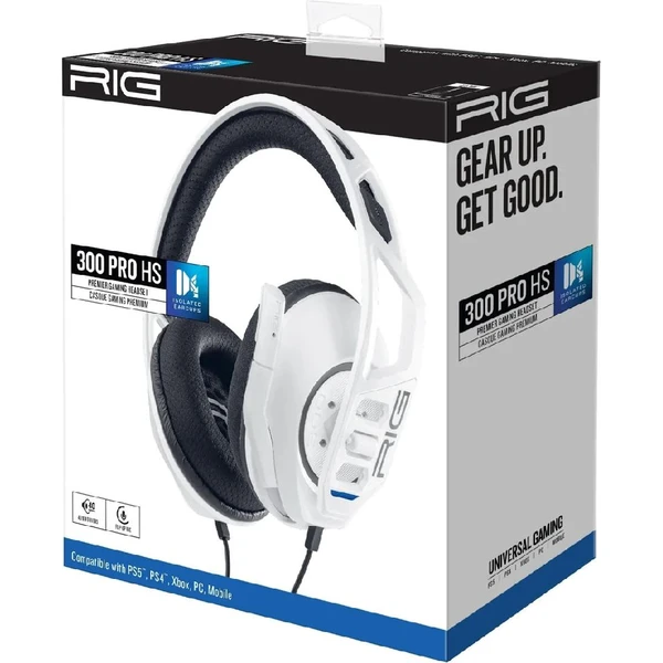 Nacon RIG 300 PRO HS herný headset pre PS4/PS5 biely - Slúchadlá - Obrázok 5ZEJ300401