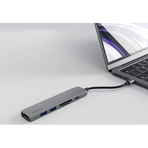 Epico 6v1 hliníkový húb 8K s USB-C hviezdne vesmírne šedý - USB huby - Obrázok 5ZMJ000K01