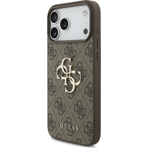 Guess PU 4G Metal Logo Zadný kryt pre iPhone 18 Pro Brown - Puzdra - Obrázok 5a0890829c5a426facb4e84930eafd1f