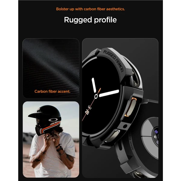 Spigen Rugged Armor kryt Galaxy Watch8 (40mm) matne čierny - Puzdra - Obrázok 5a24e32d873b4137852fe3b98b768214