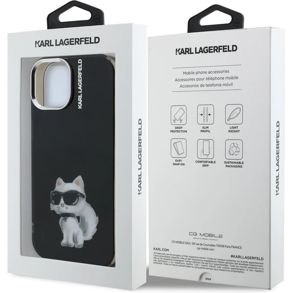 Karl Lagerfeld IML Aquarelle Chúpette kryt iPhone 15 čierny - Puzdra - Obrázok 5a33a146822b4630baf2a418e4e42bd8