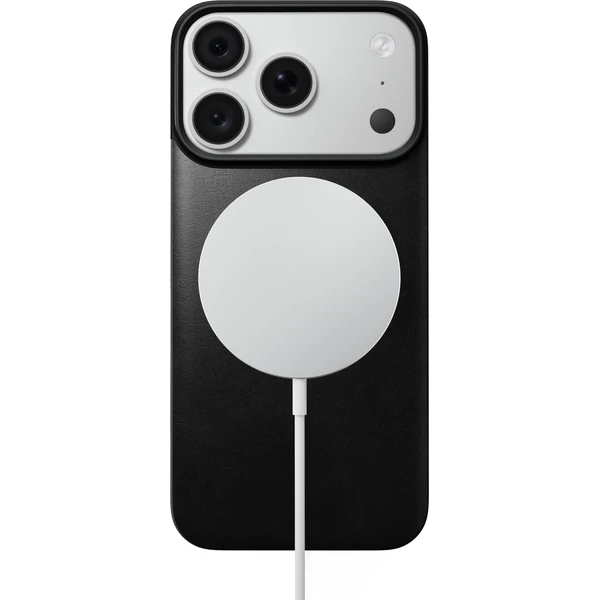 Nomad Magnetic Leather Back (Horween) MagSafe kožený kryt iPhone 17 Pro/18 Pro Black - Puzdra - Obrázok 5a3771eb2d81473793605db460468615