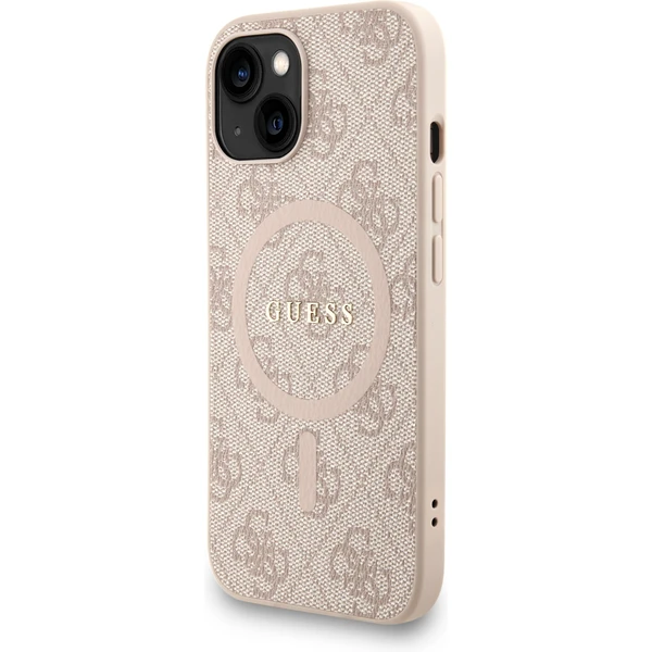 Guess PU Leather 4G Colored Ring Strap MagSafe kryt iPhone 13 ružový - Puzdra - Obrázok 5a44248770844bc8b1fae2a4955f548a