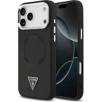 Guess PU Leather Triangle Logo MagSafe kryt iPhone 17 Pro Max čierny - Puzdra