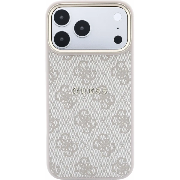 Guess PU Leather 4G Gold Frame Embossed MagSafe Zadný kryt pre iPhone 18 Pro Max Pink - Puzdra - Obrázok 5a72e2c9ad9d404286929184438be414