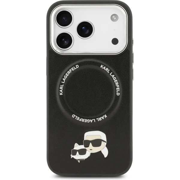 Karl Lagerfeld PU Karl and Choupette Heads Pins MagSafe kryt iPhone 17 Pro Max čierny - Puzdra - Obrázok 5a9486a8d7b74a35a40ee9be681d593c