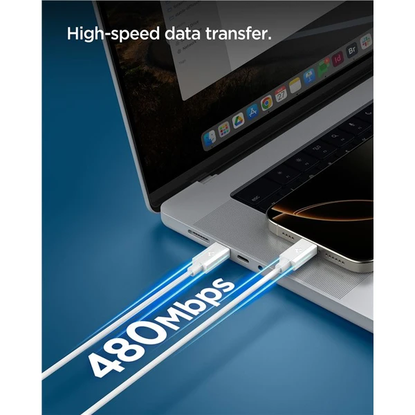 Spigen Essential USB-A/USB-C napájací kábel 60W 1m biely - Káble a redukcie - Obrázok 5aa16b6c7f23493588091332b9749fd9