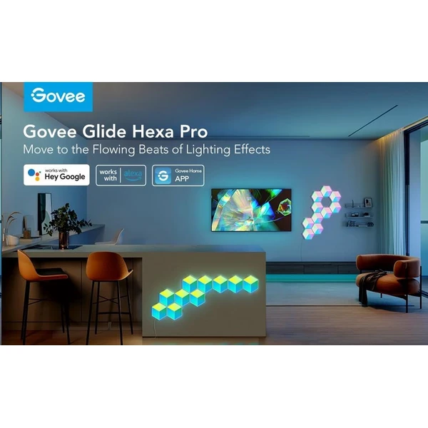 Govee Glide Hexa Pro LED Smart 10ks - Inteligentné osvetlenie - Obrázok 5ac6a87e9f31468aa21504eb4301fd97