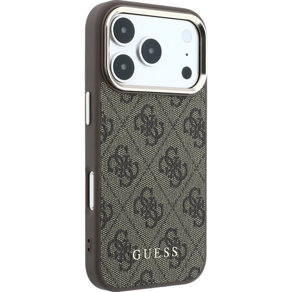 Guess PU Leather 4G Gold Frame MagSafe Zadný kryt pre iPhone 18 Pro Brown - Puzdra - Obrázok 5acf3cbfcf294fbabfac0962783ceddc