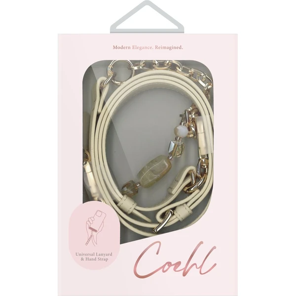 UNIQ Coehl Caryne 2v1 univerzálny popruh na krk/pútko na ruku Cream - Pútka - Obrázok 5afa1f1c08734adcbcf403c136765b72
