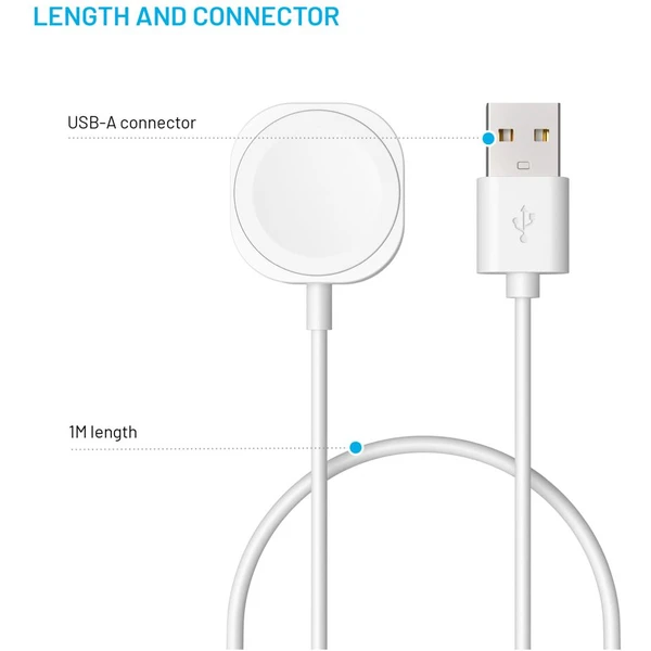 FIXED USB-A nabíjací kábel pre Apple Watch biely - Nabíjačky - Obrázok 5b019c99174d43b99313a20aa32ab720