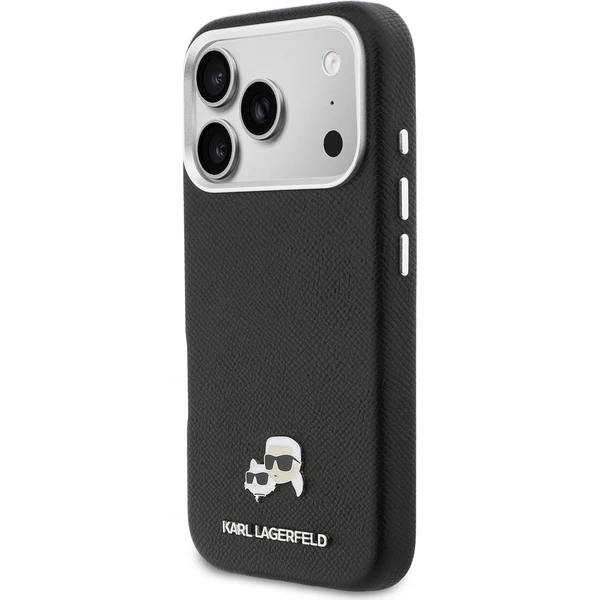 Karl Lagerfeld PU Karl a Choupette Heads Pins MagSafe kryt iPhone 17 Pro čierny - Puzdra - Obrázok 5b16b057565a42368c839f2de21866b4