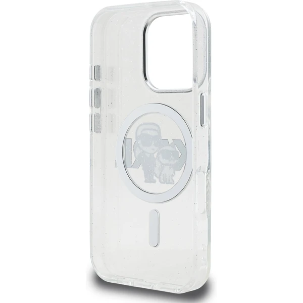 Karl Lagerfeld IML Glitter Karl and Choupette Sketch MagSafe kryt iPhone 16 Pre číry - Puzdra - Obrázok 5b1c205f6b0145baab782e8718a399c2