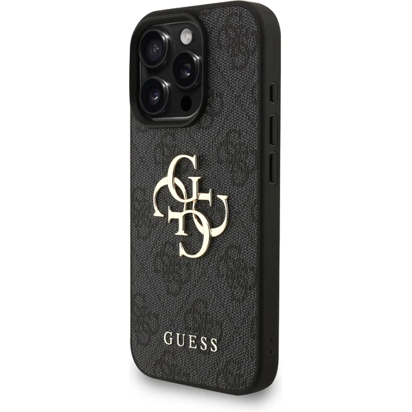 Guess PU 4G Metal Logo Strap kryt iPhone 16 Pro Max čierny - Puzdra - Obrázok 5b2716abd4724bc29623a77ef03a2daa