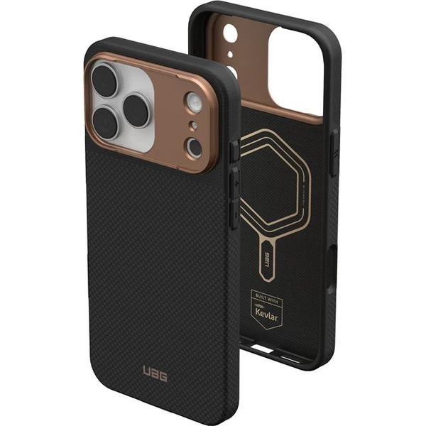 UAG Fibr Armr MagSafe kryt iPhone 17 Pro Max kevlar čierny/bronzový - Puzdra - Obrázok 5b2eb6b17ab9410a99f18f5ddaa81f73