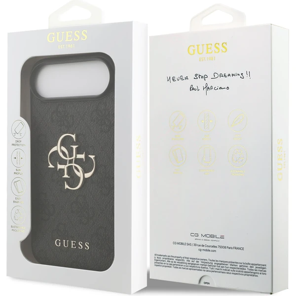 Guess PU 4G Metal Logo kryt iPhone Air sivý - Puzdra - Obrázok 5b3a3bf1da55496cb58ea21ea27bf363