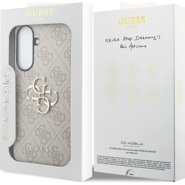 Guess PU 4G Metal Logo kryt Samsung Galaxy A57 ružový - Puzdra - Obrázok 5b40dbcabf644255a42420b20f651cdb