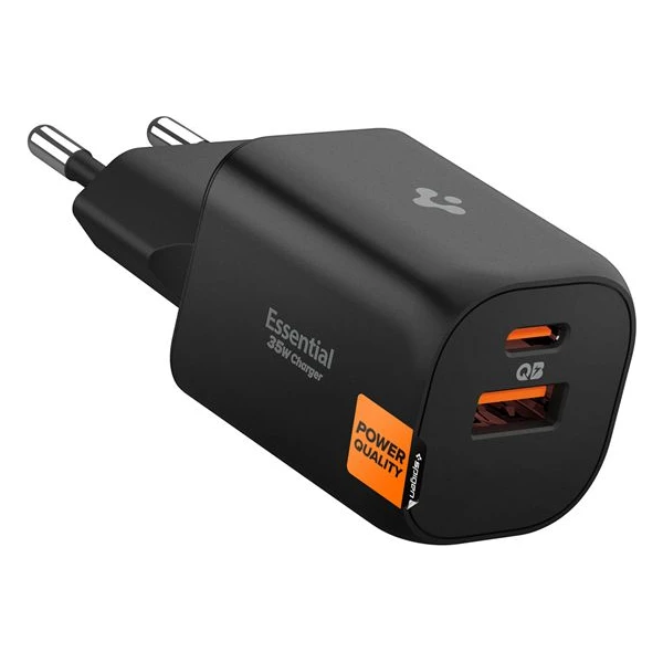 Spigen Essential EE352EU (35W) USB-C/USB-A nabíjačka čierna - Nabíjačky - Hlavný obrázok