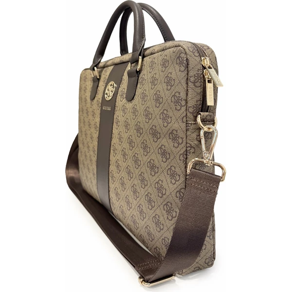 Guess PU 4G Stripe Metal Logo taška na notebook 16" hnědá - Puzdra - Obrázok 5b6411edd05c428caeda05b7ef744232