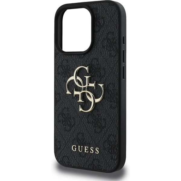 Guess PU 4G Metal Logo kryt pre iPhone 16 Pro sivý - Puzdra - Obrázok 5b7b3d96a6dd41168de175be555c35fa