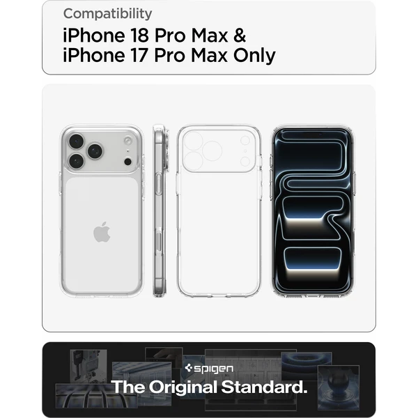 Spigen Ultra Hybrid kryt iPhone 18 Pro Max/17 Pro Max crystal clear - Puzdra - Obrázok 5b964f2ede514cdb8a616d8ba9bf9bb3