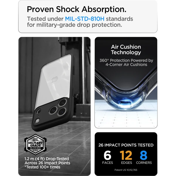 Spigen Ultra Hybrid kryt iPhone 18 Pro Max/17 Pro Max matná čierna - Puzdra - Obrázok 5baa3f66bb8b4a4b9a3fc85f01e691f6