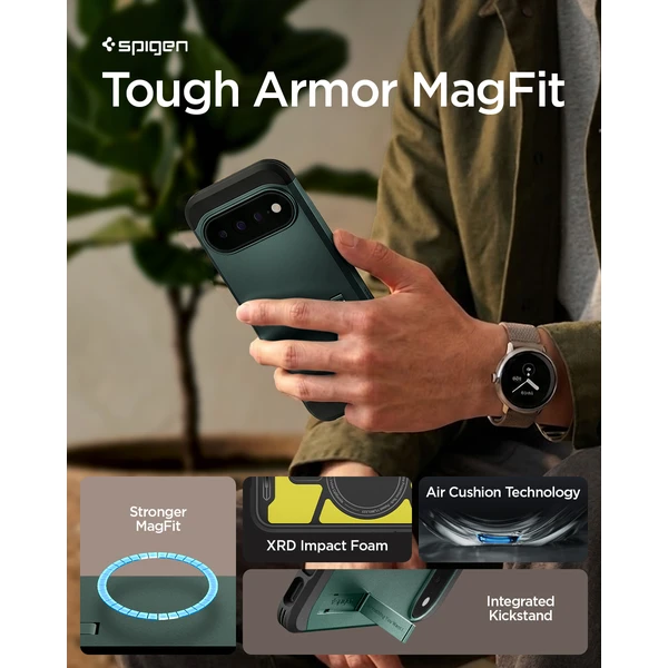 Spigen Tough Armor MagSafe, abyss green - Google Pixel 11 Pro - Puzdra - Obrázok 5bbc70634eab4dce8547d790d9289c44
