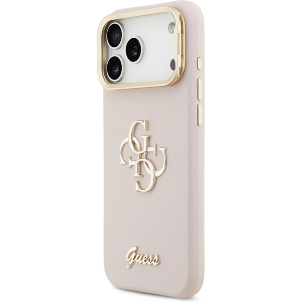 Guess PU Grained 4G Logo Stand Camera Frame kryt iPhone 17 Pro Max ružový - Puzdra - Obrázok 5bbd95fd94ec44958b3a8f24539c73ec
