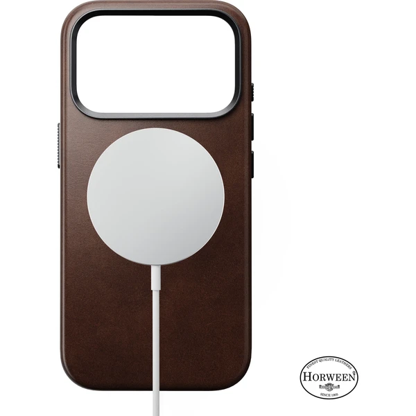 Nomad Traditional Leather (Horween) MagSafe kožený kryt iPhone 18 Pro Rustic Brown - Puzdra - Obrázok 5bc239721a80496780937b4e46494ad3